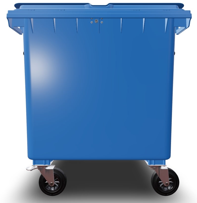 Контейнер блакитного кольору 1100л. Contenur з замком